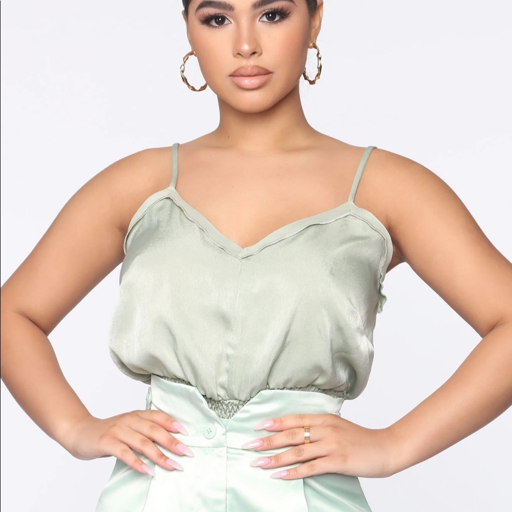 Fashion Nova - Satin Dreams Crop Top